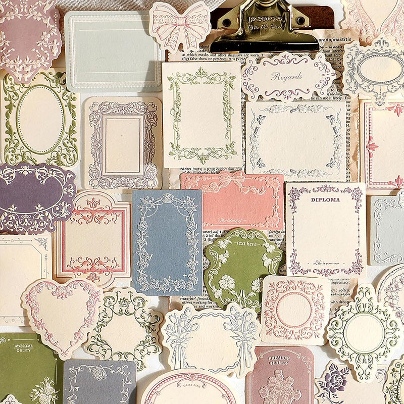 MAXLEAF 120pcs Vintage Scrapbooking Letter Writing Paper for Journaling Supplies, Aesthetic Decorative Craft Material Paper for Junk Journals Planner Scrapbook - Image 1